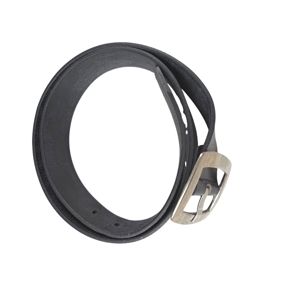 Calvin Klein Jeans Mens Black Genuine Leather Belt Silver Buckle 454333 Size M